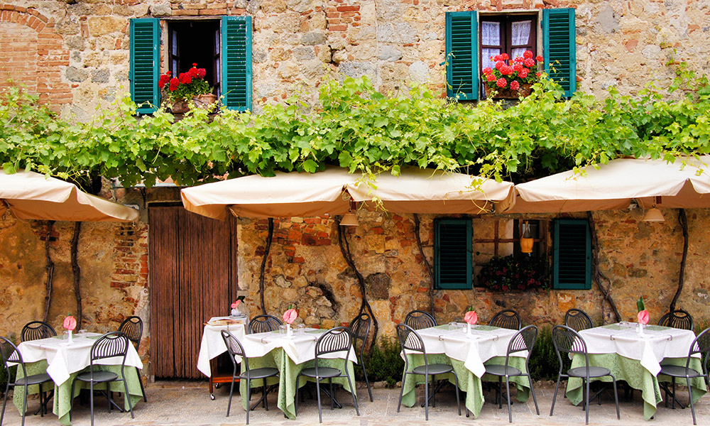 A beautiful Italian trattoria
