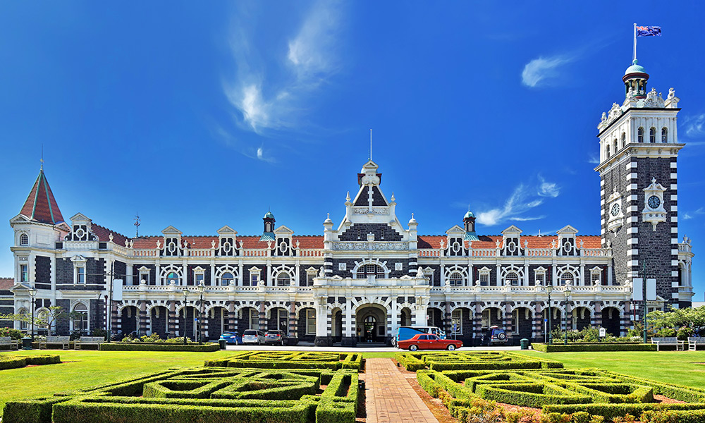 The famous Dunedin Railway Station