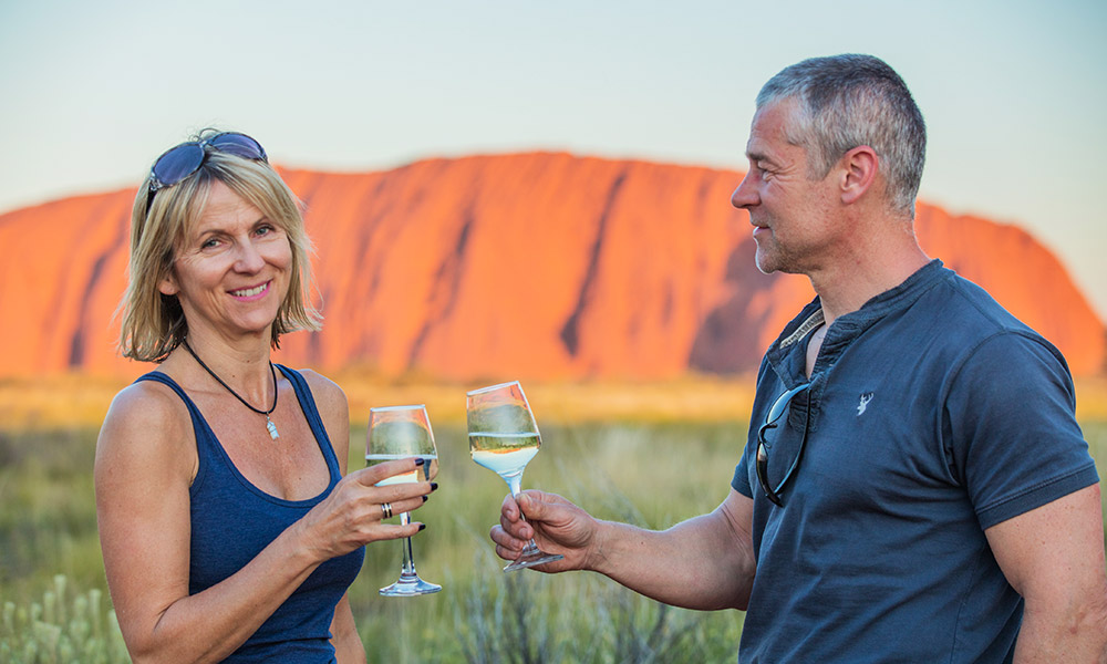 Raise a glass overlooking Uluru