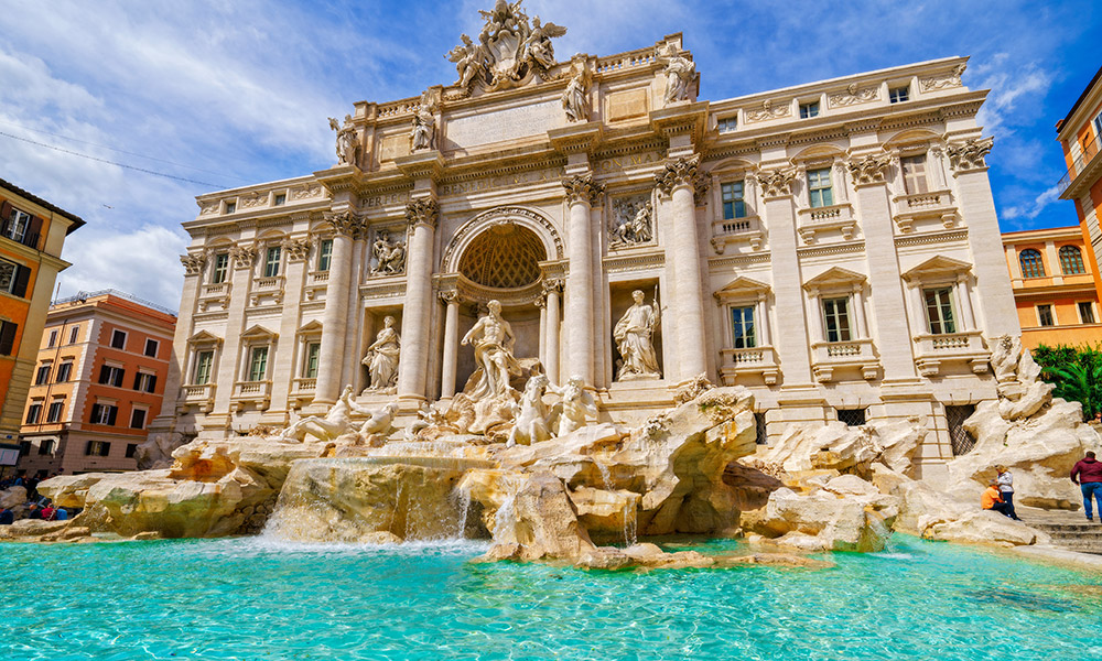 See the Trevi Fountain in Rome