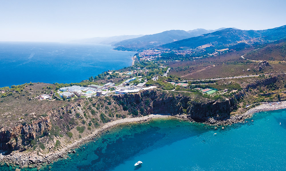 Aerial view of Pollina Resort