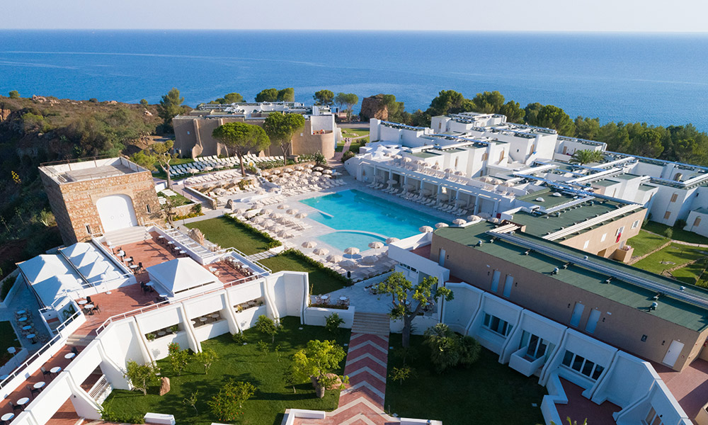 Aerial view of Pollina Resort