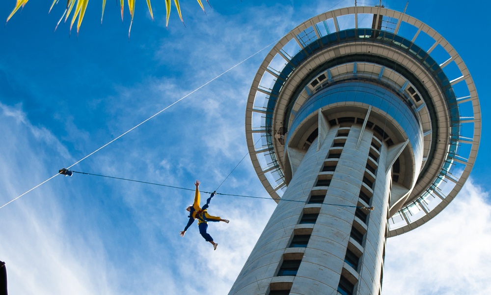 Auckland’s Sky Tower stands tall at 328 metres, a hub for sky-high events and superb dining.