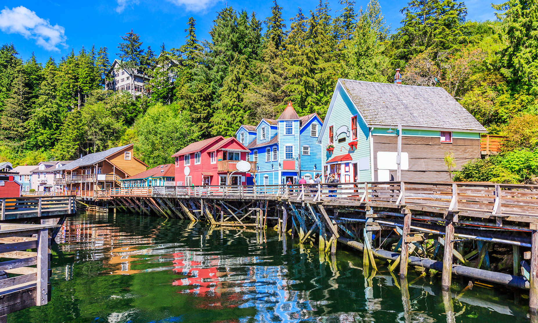 Ketchican is a picturesque Alaskan city facing the Inside Passage.