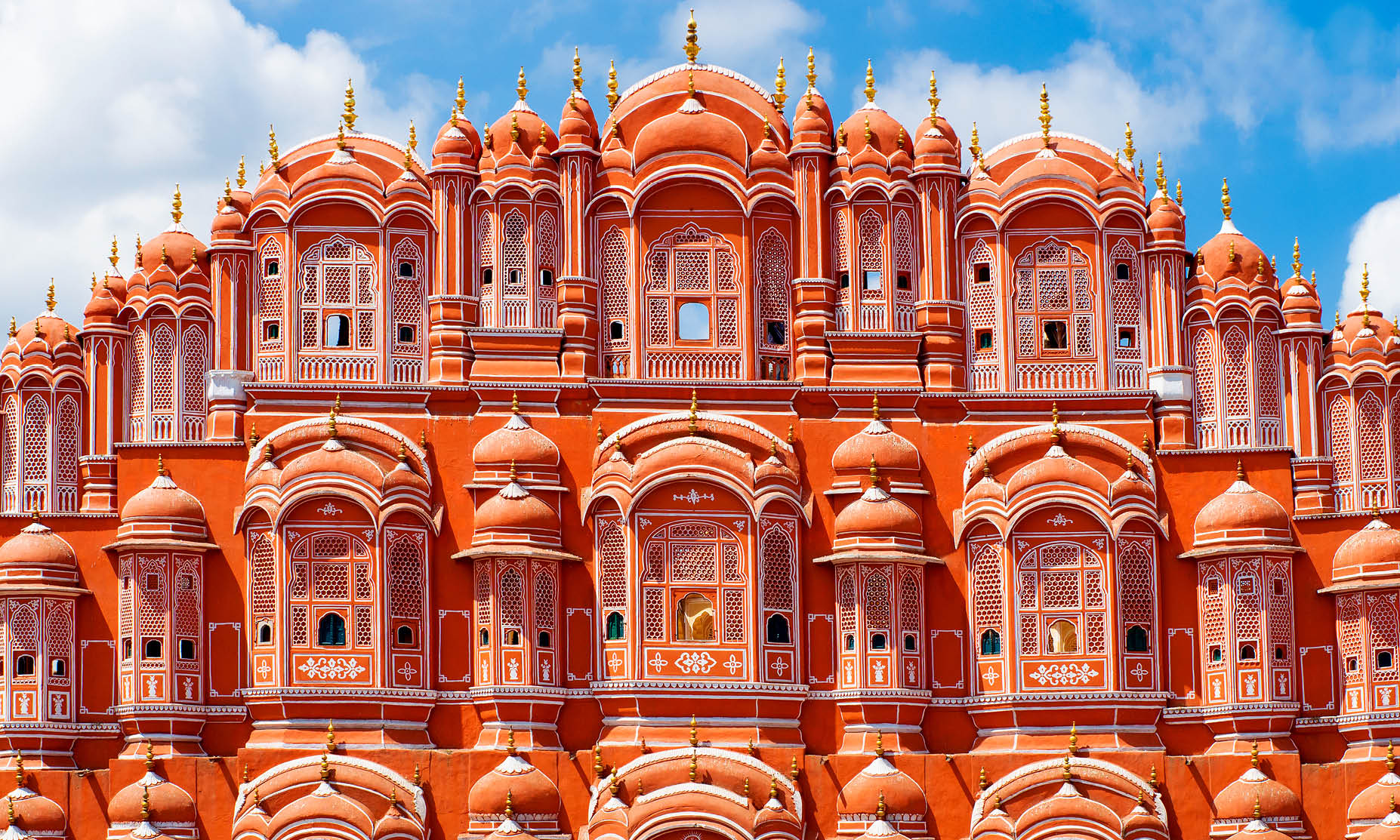Built from red and pink sandstone, the Hawa Mahal is one of Jaipur's most popular attractions.