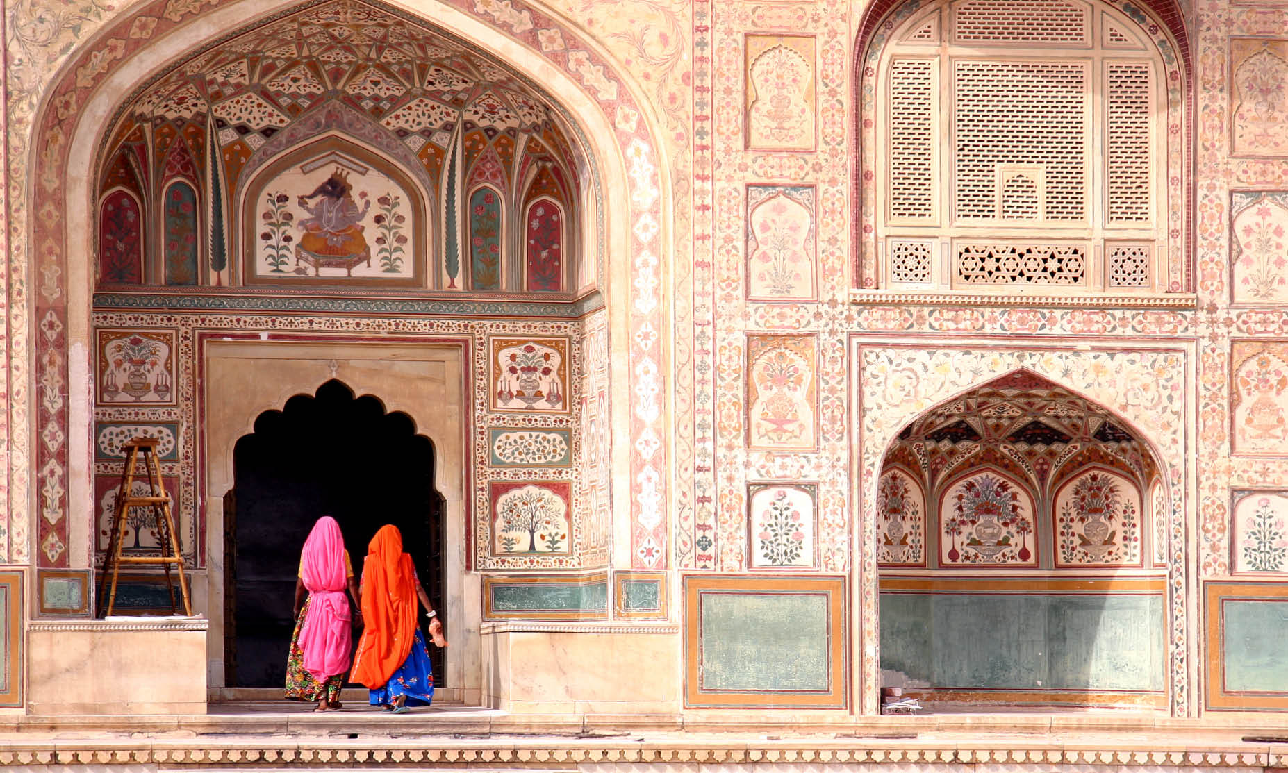 Indian women at Royal Amber Fort.