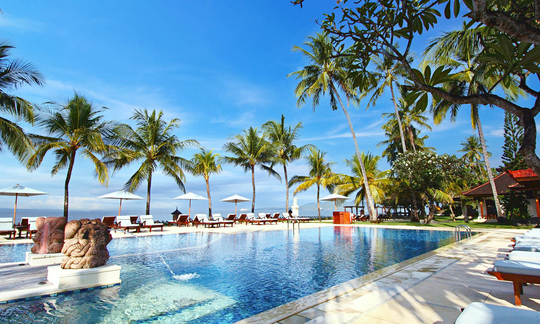 Relax with a swim at Ramayana Candidasa.