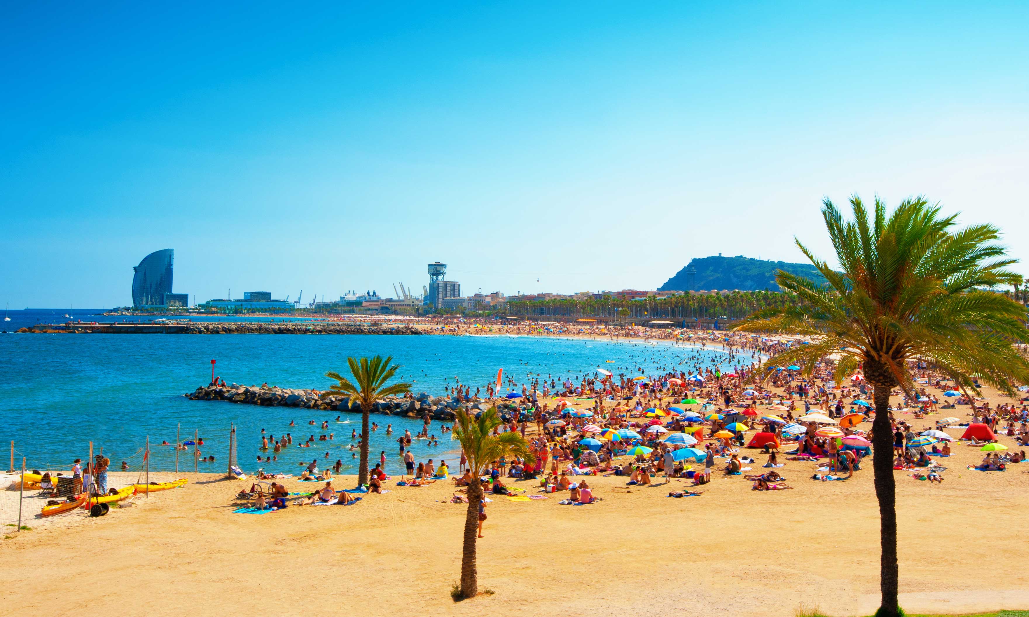 Barceloneta Beach was created for the 1992 Barcelona Olympics.
