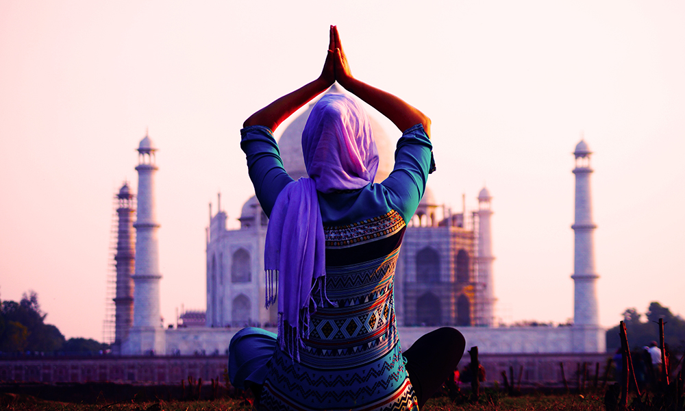 Yoga at the Taj Mahal