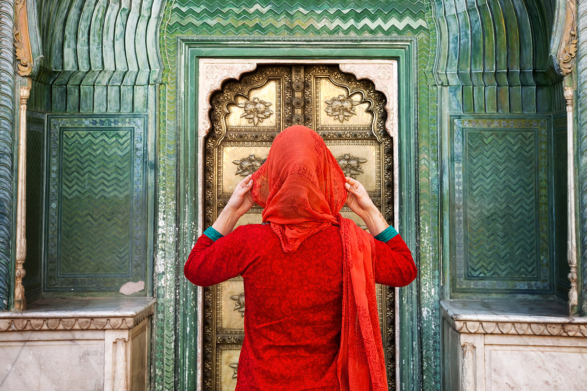 A woman at City Palace, Jaipur