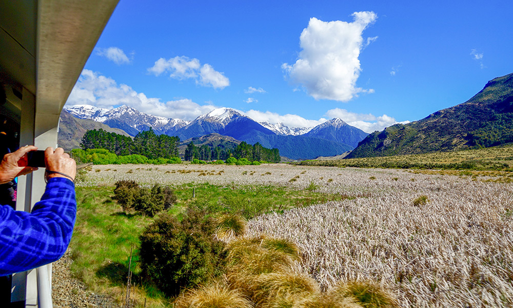 The view from the TranzAlpine Train